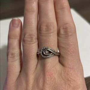 Elegant Sterling Silver Teardrop Ring